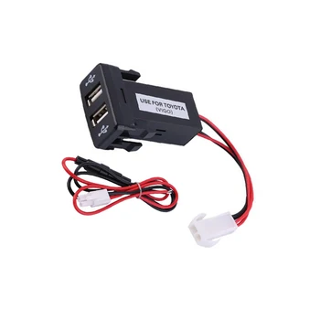 

Biurlink 2Pcs USB Charger Panel USB Switch Charging Port for Toyota Vigo