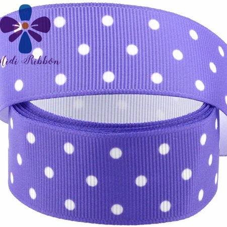 16 мм 75 белые точки черный и синий фиолетовый низ Напечатано Grosgrain