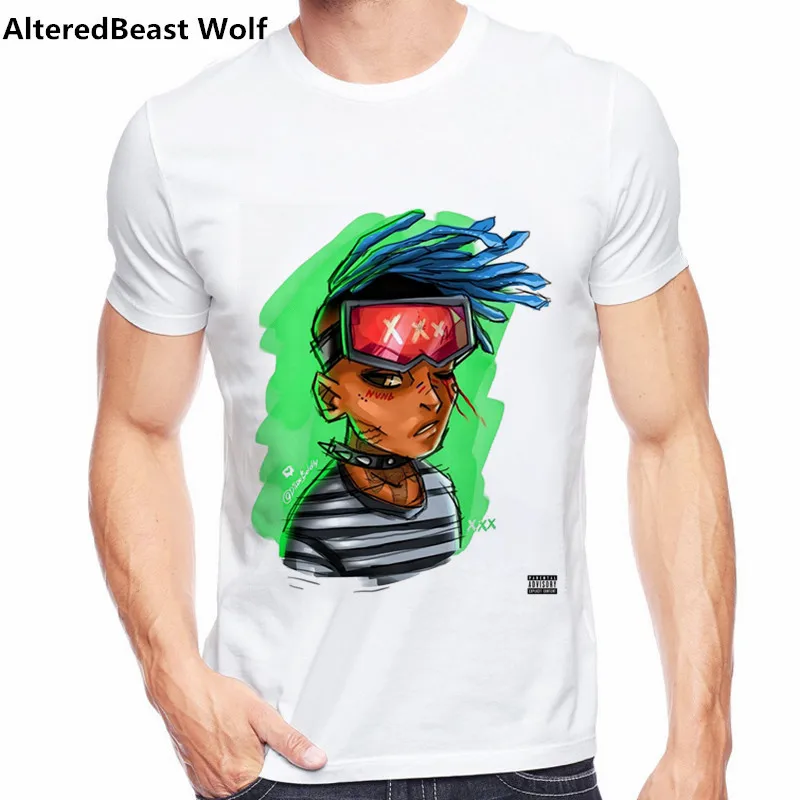 2018 Xxxtentacion Character Print T-Shirt Fashion Casual Fitness Cool O-neck Men's T Shirt Summer Short Sleeve Men Clothing