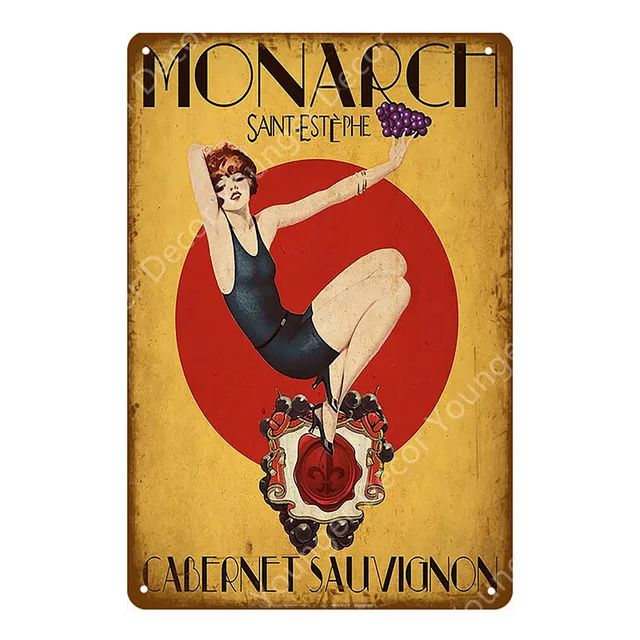 American Retro Poster Pin Up Girl Lady Tin Signs Art Wall Decoration