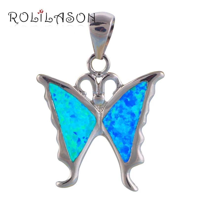 Новинка года, стильные синие огненные кулоны с опалом, Настоящее серебро 925 пробы, ожерелье, подвеска, великолепные украшения для юбилея SP7