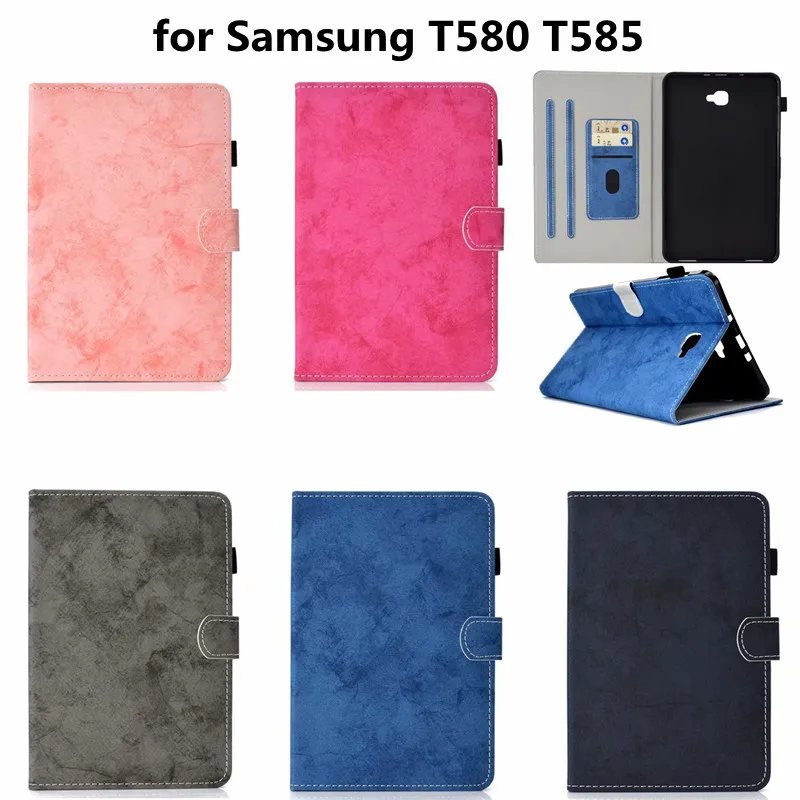 

Luxury PU Leather Tablet Case For Samsung Galaxy Tab A A6 10.1 inch 2016 10.1 T585 T580 T580N Smart Stand Cover With Card Solt