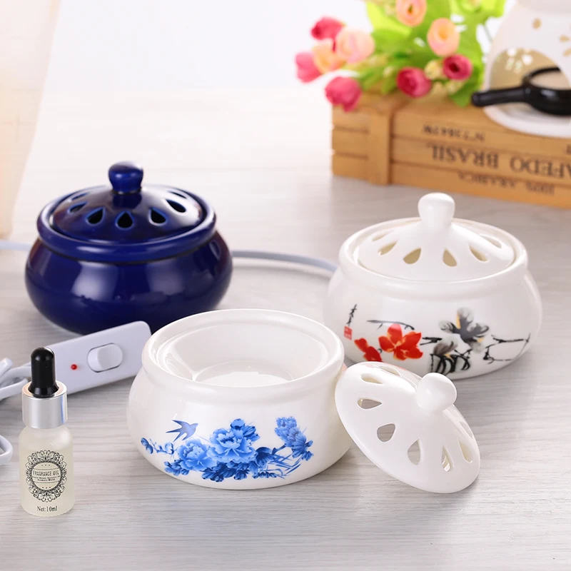 

Electric Diffuser Ceramic Aroma Burner Wax Candle Warmer Essential Oil Burner Thermostatic Aromatherapy Constant-Temperature