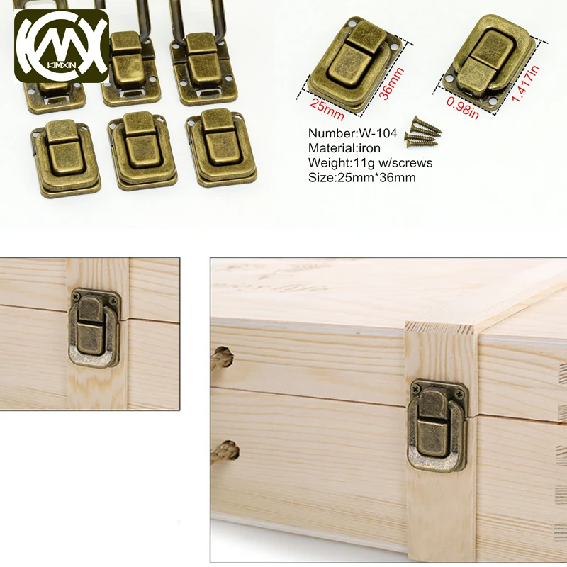 10pc In Stock Wooden Box Hardware Accessories,bronze Hasp Lock,locks