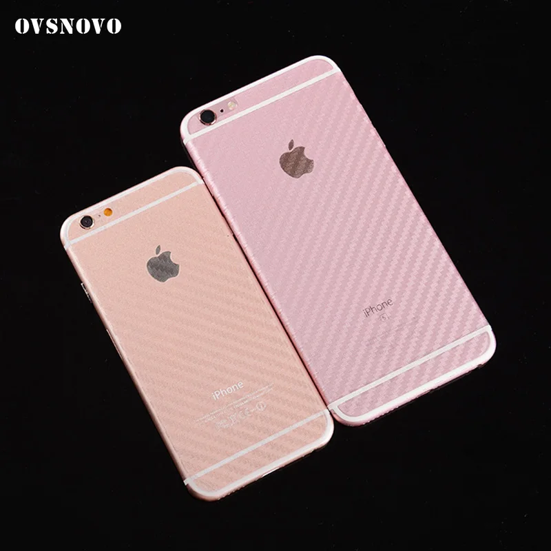 

3D Back Carbon Fibre Film Phone Stickers for iPhone X 10 6 6S 7 7p 8 Plus 5 5S SE 4 4S Pegatinas adesivos Film fibre carbone