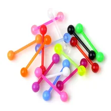 10 шт./партия Гибкая УФ силиконовая лапка Соединительная пряжка кольцо Штанга пирсинг ювелирные изделия для тела Пирсинг языка кольца штанга