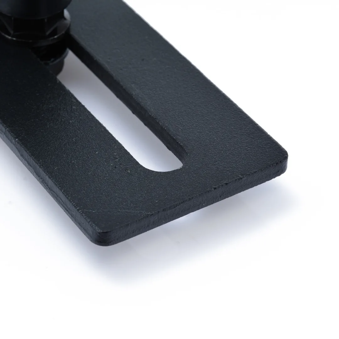 Multifunction Black Bottom Wall Mount Floor Guide Sliding Barn Door Hardware With Adjustable Screws For Door hardware Mayitr