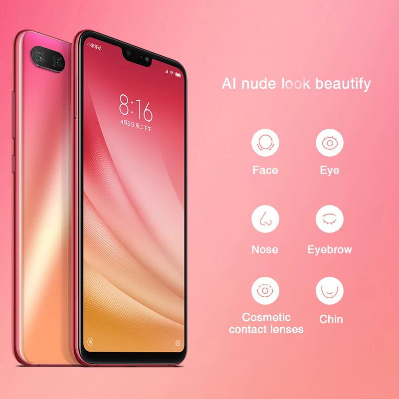 Глобальная версия Xiaomi Mi 8 Lite 4 Гб 64 смартфон 6 26 &quotполный экран 19:9 Snapdragon 1080 AIE Octa Core