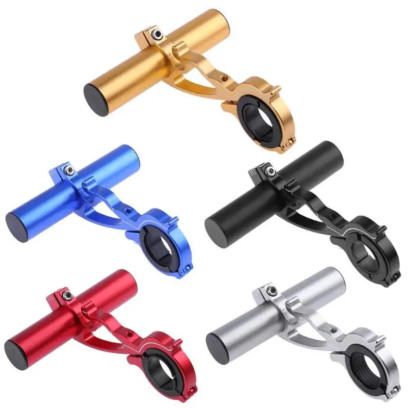 cheap Aluminum Alloy MTB Bike Bicycle Handlebar Extender Holder Lamp Bracket 25.4 31.8mm Bicycle Handlebar Flashlight Holder