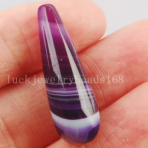 

Free Shipping Fashion Jewelry 10x29mm Purple Onyx Carnelian Teardrop Pendant Bead 1Pcs C3014