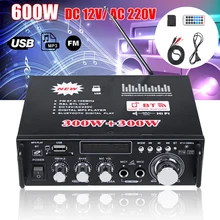 600 W 12 V 220 V USB Per Auto bluetooth HiFi Stereo Amplificatore di Potenza Audio di Controllo Remoto per Auto Auto A Casa audio USB Flash Disk Radio