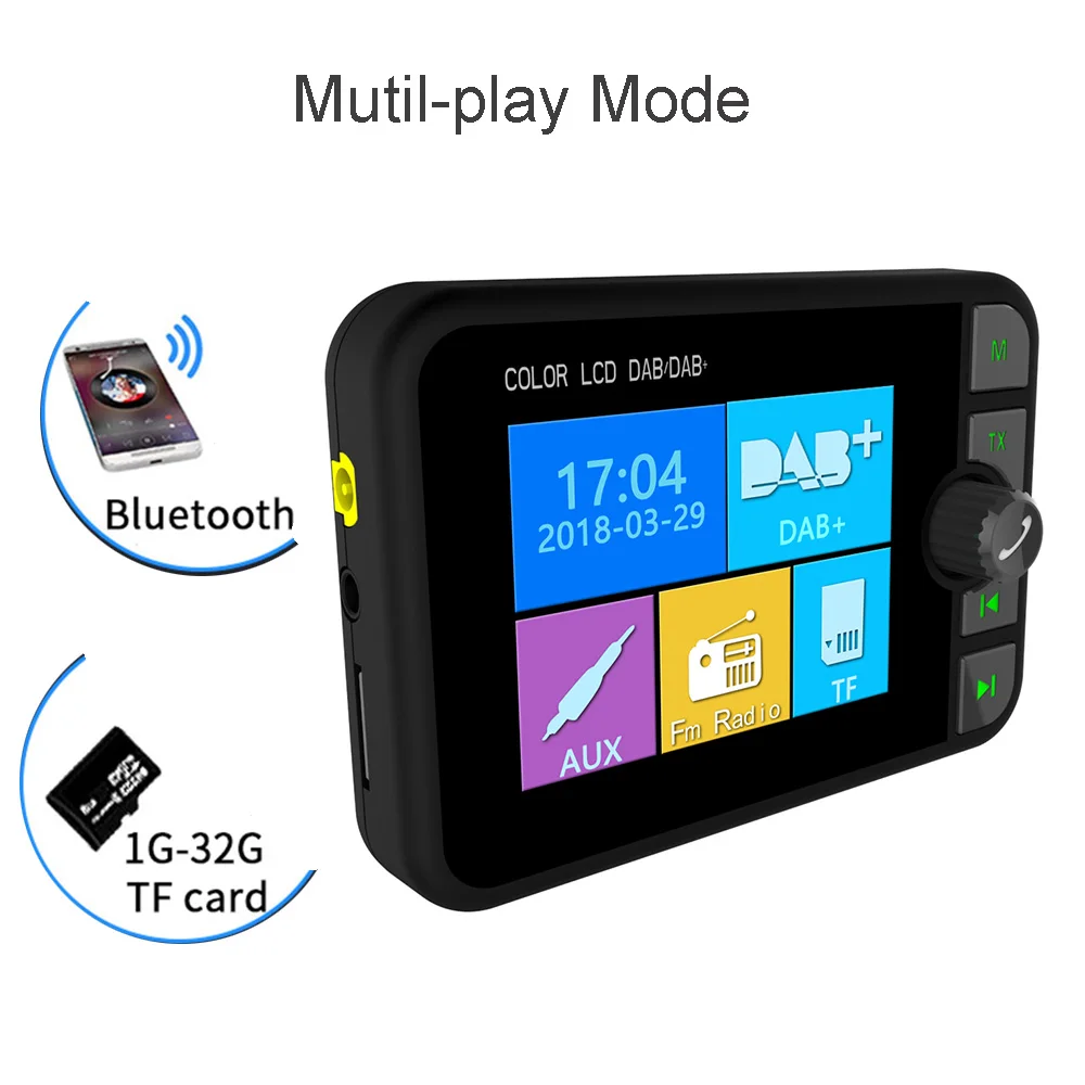 Автомобильный цифровой радиоприемник DAB fm радио Bluetooth передатчик потоковая