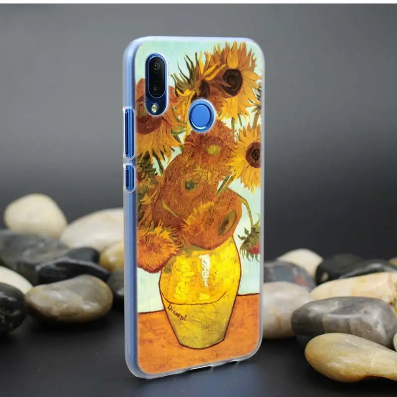 Чехол Sky Van Gogh для huawei P20 P Smart Nova 4 3i P30 P10 P9 P8 lite Pro mini Прозрачный жесткий чехол для телефона