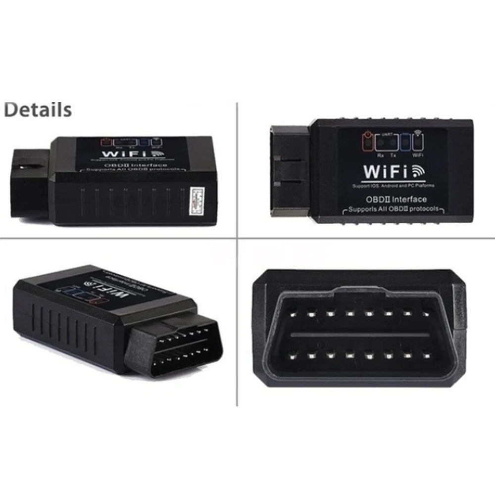 OBD2 сканер WIFI автомобильный диагностический инструмент RS232 последовательный порт