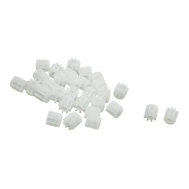 

30Pcs 0.5 Modulus 8 Teeth Plastic Gear Cog for 2mm Toy Car Motor Shaft uitrusting Attrezzi in plastica Wholesale Price