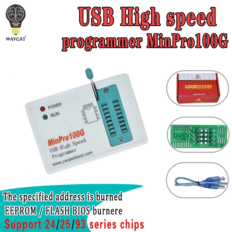 

AEAK MinPro100E MinPro100G BIOS Programmer in FLASH SPI 24/25/95 Read and Write USB Memory Burner
