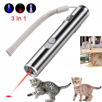 

3 in 1 Mini red laser pointer USB rechargeable flashlight rechargeable UV Torch Lazer pen Powerpoint multi-function 50m lasers