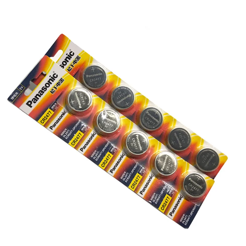 2pcs/lot Panasonic CR2477 3V CR 2477 High Performance High Temperature Resistant Button Coin Battery Cell Batteries