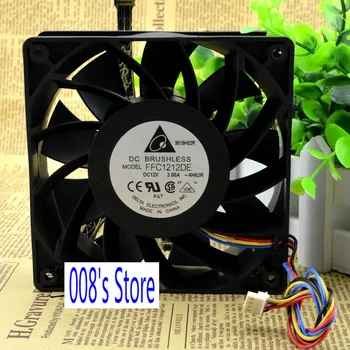 

Radiator CPU Cooler Fan For Server PC FFC1212DE 12cm DC12V 3.0A Ball Bearing violence Cooling 120*120*38mm 4 Wires PWM 4000 RPM