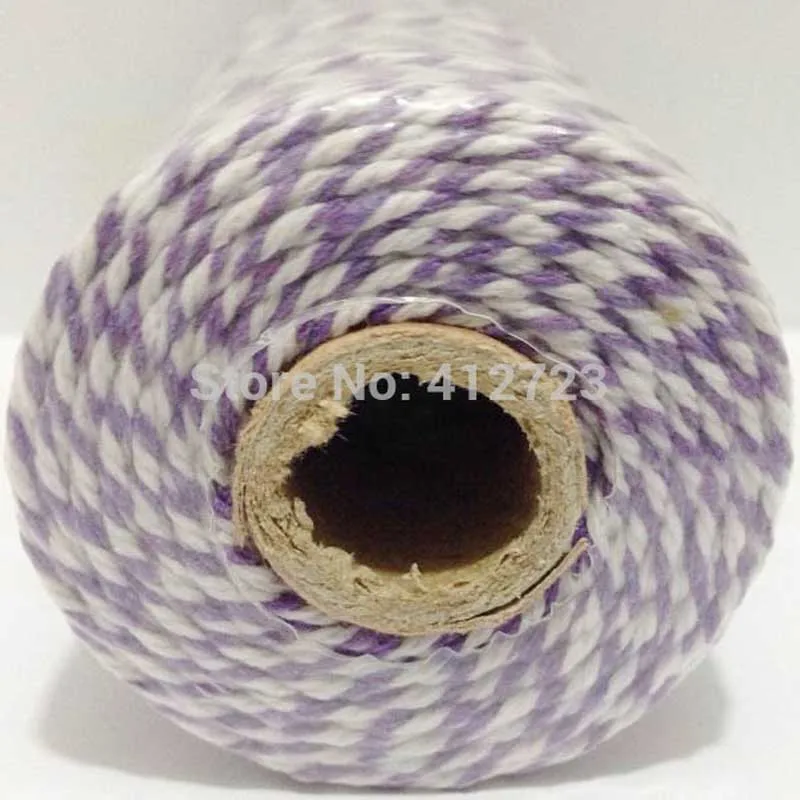 light purple Stripe string cord twine Cotton Bakers Twine 110yards