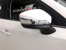 4* ABS Chrome Car Door Side Rearview Mirror Below Upper + Lower Stripe Cover Trim For Mazda CX-5 CX5 2017 2018 Accessories