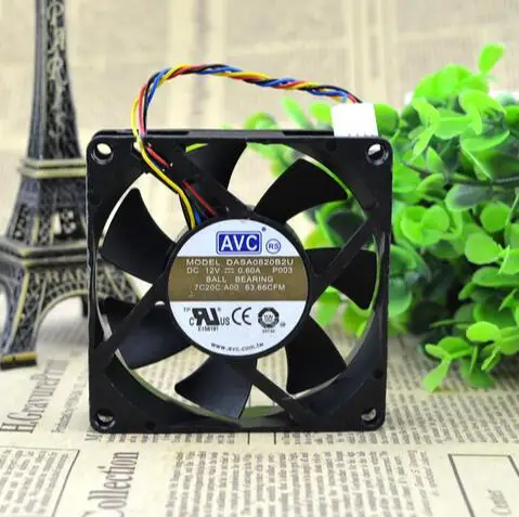 AVC DASA0820B2U 80*80*20 12 В 0 60 а 8 см 4 провода стандарта | Компьютеры и офис