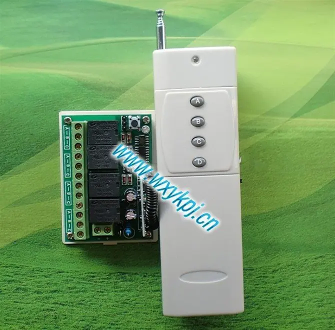 

800~ 3000M DC 12V10A 4CH Switch/Toggle Learning Code Smart home controller RF Wireless Remote Control System