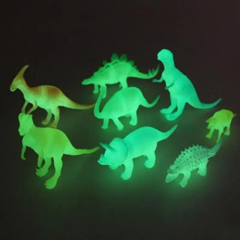 Которая светится ночью игрушки динозавров 8 шт./компл. Ночной светильник со светящимся динозавр рисунок игрушка в подарок для Для детей игрушки и хобби