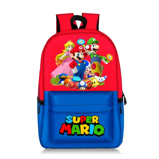 pokemon Pikachu / mario smash bros school bags for teeenager boys girls school backpack student daypack book bag women bagpack - Цвет: photo color