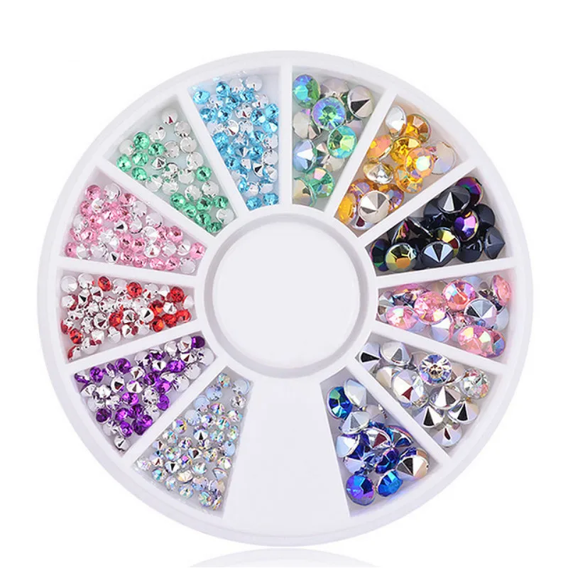 1pcs Round Shapes Color Mobile Phone Stickers Shiny Rhinestone Diamond Sticker DIY For All Kind Phone Stickers Decor