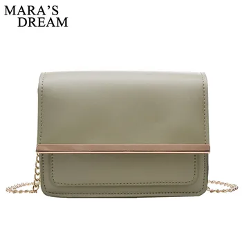 

Mara's Dream 2019 New Wave Wild Simple Color Simple Shoulder Bag Fairy Korean Version of The Chain Slung Small Square Bag