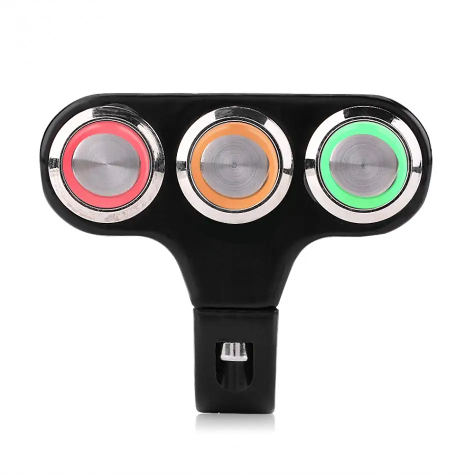 

Universal Motorcycle Handlebar Switch Horn Engine Power Button Switch Headlight Brake Fog Light Start Kill Switch with LED Light