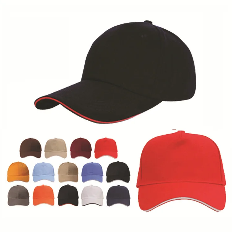 

Men Women Plain Curved Sun Visor Baseball Cap Hat Solid Color Fashion Adjustable Caps Customizable
