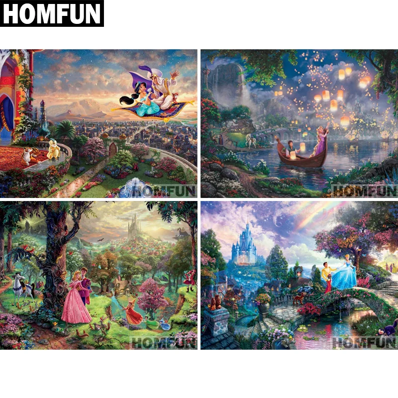 UK Fairytale Cinderella 5D Diamond Painting Embroidery Cross Stitch Kit Decor