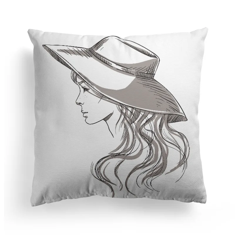 45*45 سنتيمتر الحديثة الحد الأدنى غطاء وسادة مطبوعة غطاء جودة المنزل مكتب المخدة مقعد مقعد أريكة سيارة وسادة الخصر غطاء BZ087