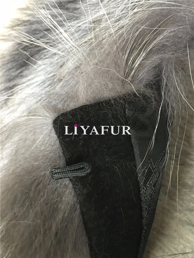 LIYAFUR Съемная Кожа рукавом натуральная толстые натуральный Silver Fox Мех животных зимний жилет пальто куртка для женщин Мода