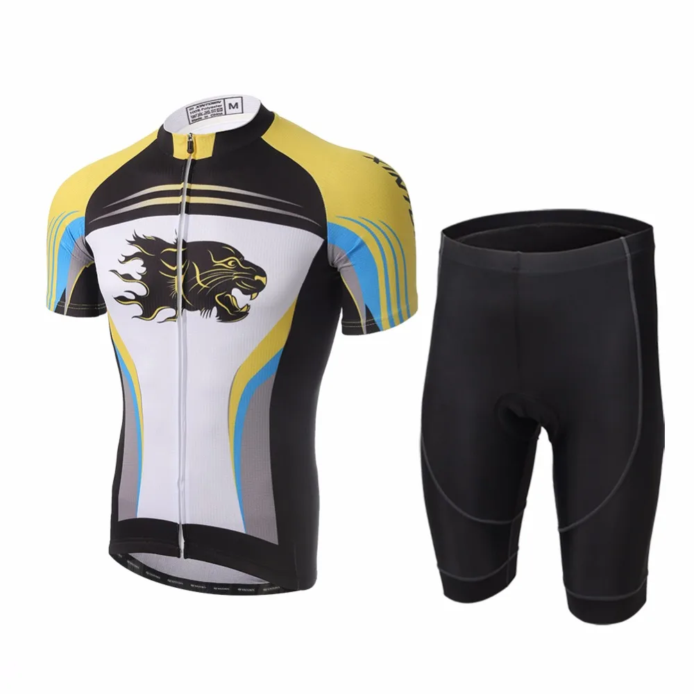 Amur Leopard Men's Cycling Jerseys with Shorts MTB Bicycle Kits