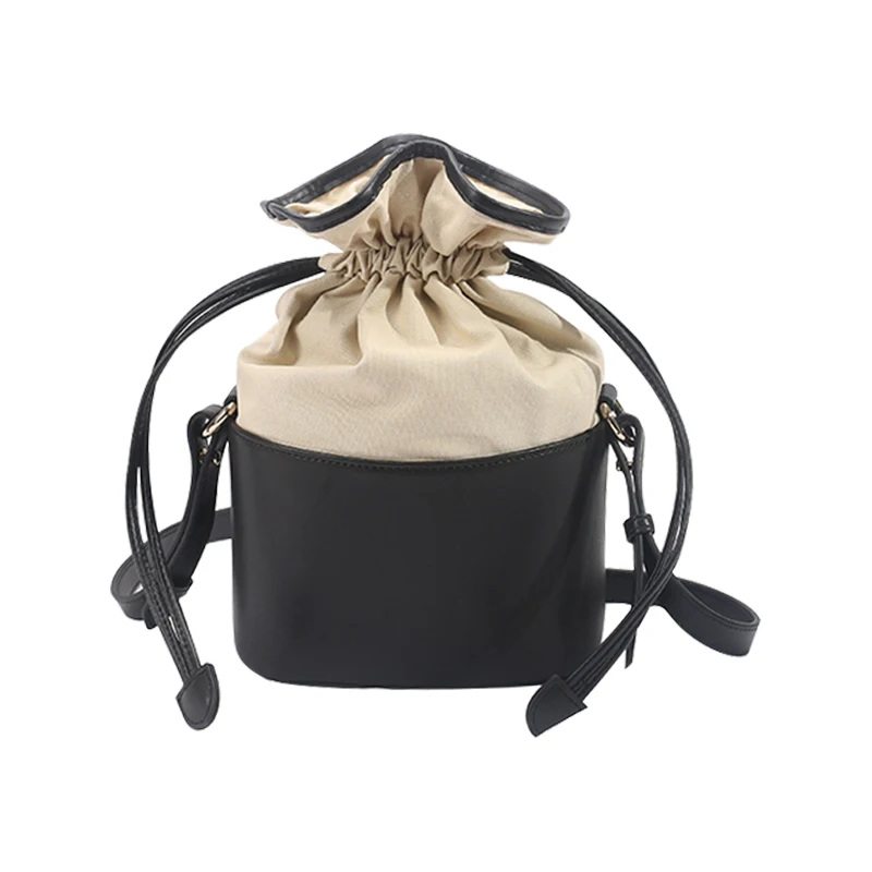 

2019 new Korean version of the simple bucket bag female wild one shoulder small group chic fashion Messenger bag