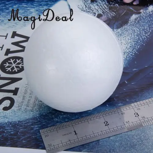 MagiDeal Delicate 10Pcs 8cm White Modelling Craft Polystyrene Foam Balls Crafts Spheres for Chrismas Tree Ornament Decoration