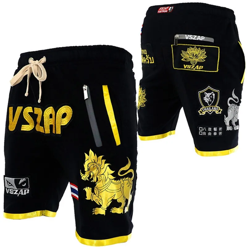 

MMA Shorts männer Muay Thai Elastische Sanda Shorts Kämpfen Grappling Kurze Polyester Kick Gel Thai Boxing ShortsMMA boxe