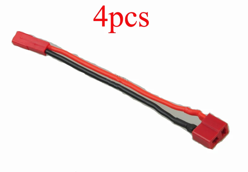 4PCS JST Female to T Plug Cable 18AWG Charging Line Battery Connector Wire Silicone for RC Drone Aircraft | Игрушки и хобби