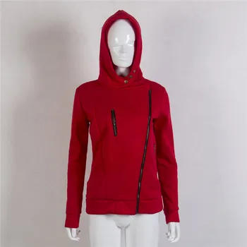 

Stylish Autumn Winter Warm Women Long Sleeve Hooded Jumpers Side Zipper Solid Jacket Outwear Coat Cardigan Casual Costume