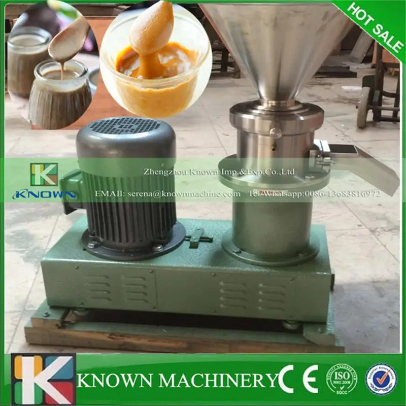 

High frequency vibration stainless steel nuts seeds peanut butter sesame paste chilli sauce colloid mill grinder machine