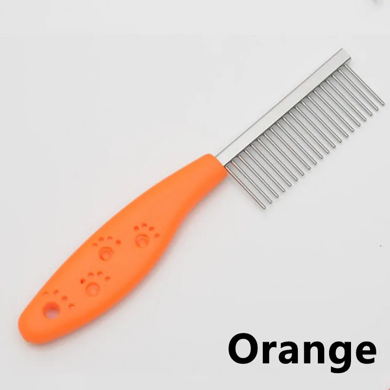 Orange Расческа для животных 1 кисть для ПК уход за щенком триммер заколка для стрижки волос из нержавеющей флисовой собаки - Цвет: Orange