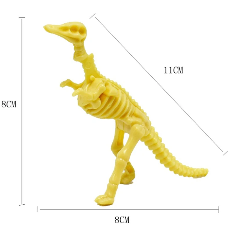 DIY веселые Ассорти ископаемый скелет динозавра фигурки дети игрушечные динозавры, подарок детям на