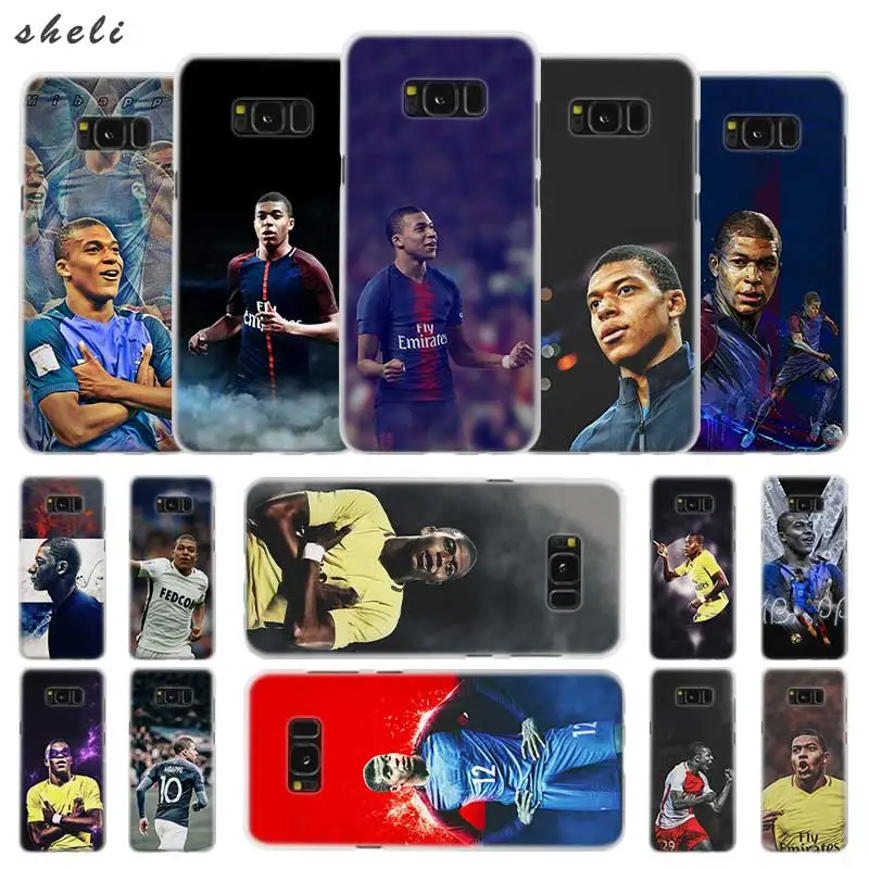 

Sheli Kylian Mbappe Transparent Note 10 9 pro hard Case Cover for Samsung Galaxy S4 S5 S6 S7 S8 S9 Plus Edge Mini s10 lite