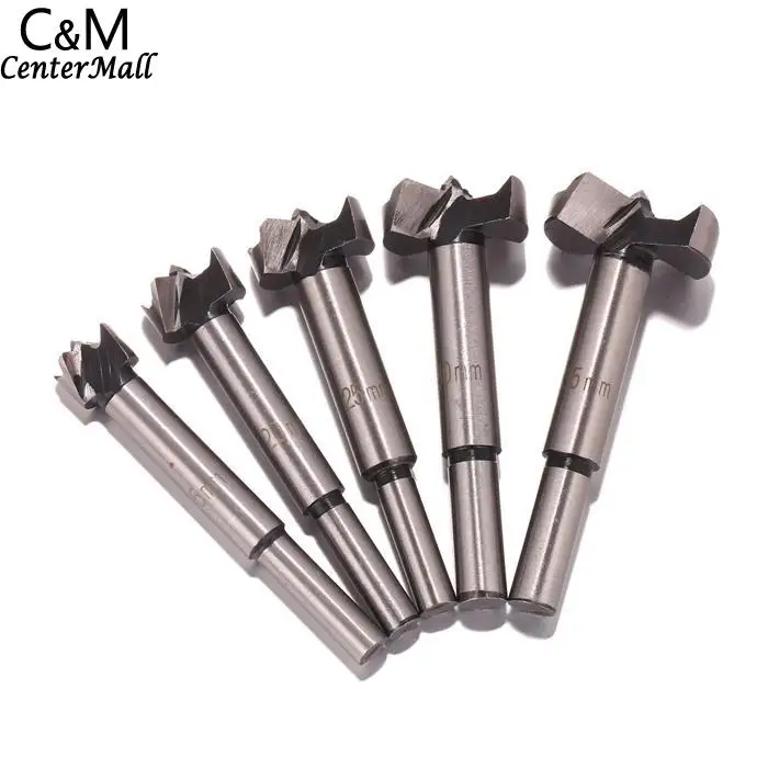 Wood Drills Tools 5pc Drill Bit Set Wood Boring Hole Saw Cutter Hand