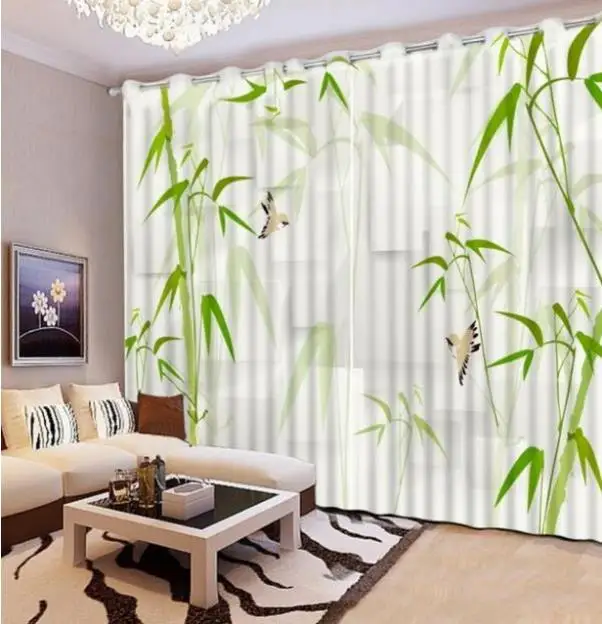 Custom Sheer Curtain Living room modern bamboo Curtains Living room Bedroom Children Room Curtains Custom any size