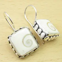 Revestimiento de plata Genuino Emocionante Indio SHIVA OJO Pendientes 1 1/8 inches