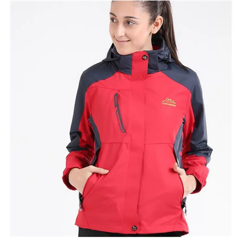 

Original Winter Outdoor Men's 3 in 1 Hooded Jackets Warm Windbreaker Waterproof Hiking Camping Trekking Sports Outwear Clothes